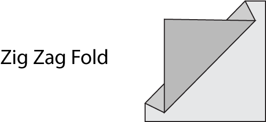Zig zag fold / types of paper airplane foldings