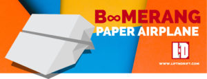 Boomerang paper airplane